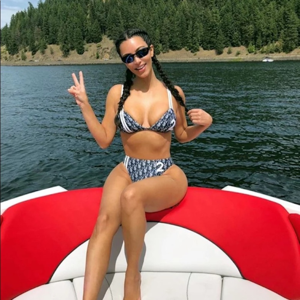 NWT Blue Dior two piece Swimsuit